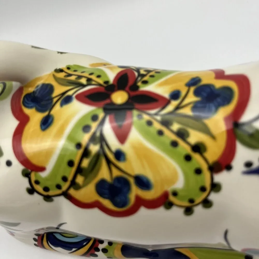 Espana Lifestyle Bocca ceramic cow shaped covered butter dish 8x5 in